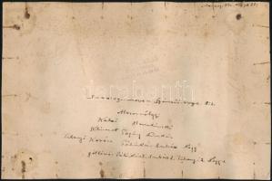 1940 Guzi L. Ernő (1902-?): Az isaszegi focicsapat tagjai, aláírt, hátulján feliratozva, pecséttel j...