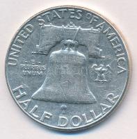 Amerikai Egyesült Államok 1963. 1/2$ Ag "Franklin fél dollár - 1. változat" T:2
USA 1963....