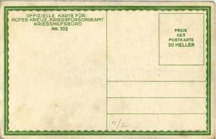 Am Wege zum Hilfsplatze. Rotes Kreuz, Kriegshilfsbüro Nr. 102. / WWI Austro-Hungarian K.u.K. militar...