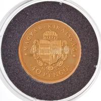 DN "Magyar aranypénzek utánveretben - Rákóczi Ferenc jubileumi 40 pengő" aranyozott Ag eml...