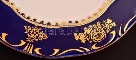 Zsolnay Pompadour mintás süteményes tányérok (6 db) jelzett, kopás nyomokkal, d:16 cm