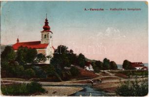 1918 Alsóverecke, Niznije Verecki, Nizsnyi Vorota, Nyzhni Vorota; Katolikus templom / Catholic church (EK)