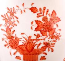 Herendi indiai kosár mintás váza, kézzel festett, jelzett, apró kopásnyomokkal, m: 23 cm