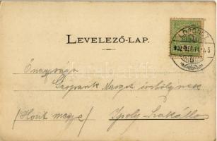 1902 Losonc, Lucenec; Kossuth Lajos utca, templom, üzletek / street view, church, shops