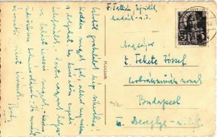 1943 Tallián. A levél író saját munkája / Hungarian art postcard, the writer of the letter is also t...