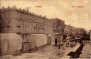 Fiume, Rijeka; Riva Szapáry, Grand Hotel Europe, industrial railway