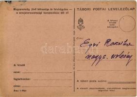 1943 Boldog Újévet! Tábori Postai Levelezőlap. Magyarország jövő békessége és felvirágzása a szovjet...