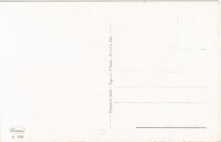 4 db régi olasz művészlap, gyerekek a strandon / 4 pre-1945 Italian art postcard, children on the be...