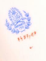 Herendi Apponyi mintás porcelán kosárka, kézzel festett, jelzett, hibátlan, 9,5×7×8 cm