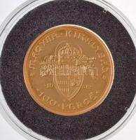 DN "Magyar aranypénzek utánveretben - Szent István jubileumi 100 pengő 1938" aranyozott Ag...