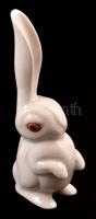 Herendi porcelán nyuszi, kézzel festett, jelzett, hibátlan, m: 10 cm