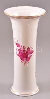 Herendi Apponyi mintás váza, kézzel festett, jelzett, apró kopásnyomokkal, m: 24 cm