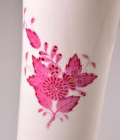 Herendi Apponyi mintás váza, kézzel festett, jelzett, apró kopásnyomokkal, m: 24 cm