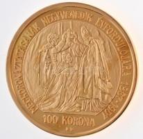 DN "Magyar aranypénzek utánveretben - Ferenc József jubileumi 100 korona 1907" aranyozott ...