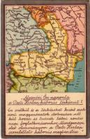 Megnézi Ön naponta a Pesti Hírlap háborús térképeit? A romániai háború térképe. Kiadja a Pesti Hírlap / WWI Map of the Romanian war (EK)