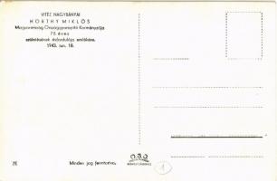 1868-1943 Horthy Miklós 75. születésnapja emléklap, Magyarország Országgyarapító Kormányzója; Budape...