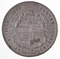 1869KB 1Ft Ag "Ferenc József / Angyalos címer" Körmöcbánya (12,35g) T:1,1- / Hungary 1869K...