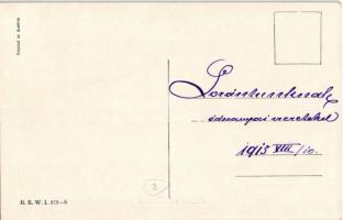 Korlátlan élvezet / Austro-Hungarian K.u.K. military officers art postcard. B.K.W.I. 879-5. s: Schön...