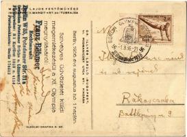 1936 Berlin, XI. Olympia. Dr. Illyés László kiadása, megemlékezése az olimpia megnyitójáról / Summer...