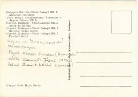 Budapest Honvéd - Vörös Lobogó (MTK) NB I-es labdarúgó mérkőzés. A képe az Aranycsapat három focistá...