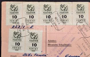 20 db mozgóposta, fiókposta, postai ügynökség szükségragjegy válaszlevelezőlapon