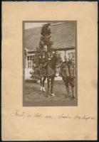 1914 Hets Tivadar huszárszázados Vécsén, Nógrády Imre felvétele, kartonra ragasztva, feliratozva, 14×9 cm