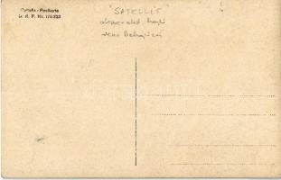 SMS Satellit Satellit-osztályú torpedóhajó (őrhajó) és egy aknarakodó hajó aknabehajózás közben / K....