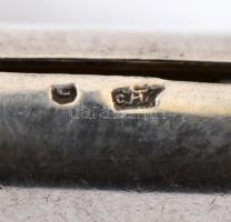 Ezüst (Ag.) szecessziós színházi táska, zárógombos, jelzett, jó állapotban,  karlánccal,12,5×15,5 cm...