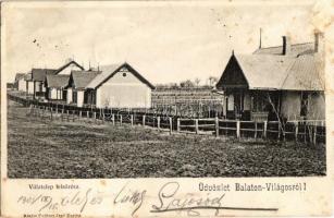 1908 Balatonvilágos, Villatelep felső része. Politzer Jenő kiadása (fa)