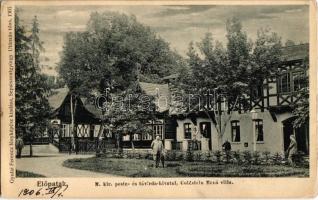 1906 Előpatak, Valcele; M. kir. posta és távirda hivatal, Goldstein Manó villa. Gyulai Ferenc fényképész kiadása / post and telegraph office, villa