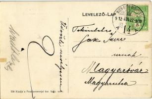 1912 Pusztasomorja (Jánossomorja), utcakép, fogyasztási szövetkezet üzlete és saját kiadása