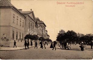 1912 Kiskunfélegyháza, Kunfélegyháza; Városház tér, piac. W.L. 1318.