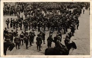 1938 Ipolyság, Sahy; bevonulás / entry of the Hungarian troops + Az első visszatért magyar város Ipolyság So. Stpl (fl)