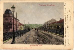 1905 Kassa, Kosice; Klobusiczky utca, Orbán A.M. üzlete. Breitner Mór kiadása / street view, shop (EK)