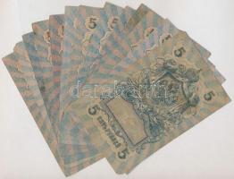 Orosz Birodalom 1912-1917. (1909) 5R Szign.: Shipov (12x) T:III-
Russian Empire 1912-1917. (1909) 5...