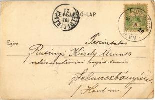 1903 Rákosbánya, Rákosská Bana (Gömörrákos, Rákos); Bánya telep, fűrésztelep, iparvasút. Matz Gusztá...