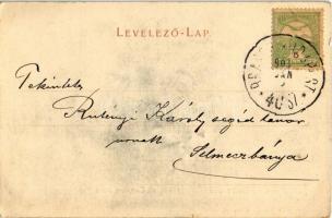 1903 Csíkszereda, Miercurea Ciuc; Templom utca, gyógyszertár. Szvoboda József kiadása / street view ...