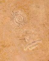 Alpakka gyertyatartó, jelzett, m: 26 cm