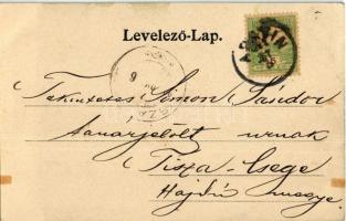 Apatin, Corso, Gasz Mátyás papíráruháza és saját kiadása / street view with paper shop