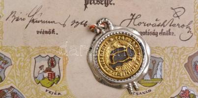 1922 az Országos Magyar Hadimúzeum Egyesület sorszámozott, névre szóló (Legeza Árpád nemzeti ereklyé...