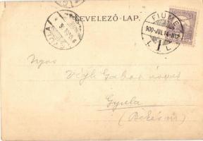 1900 Fiume, Rijeka; Susak-Pecine-fürdő, Tersatto vár, Susak szálloda / Trsat castle, hotel. E. Honig...