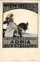 Österreichische Adria Ausstellung Wien 1913 von Mai bis Oktober / Austrian Adriatic Exhibition in Vienna advertisement art postcard s: Kurt Libesny (EK)
