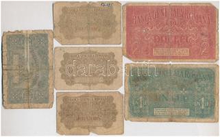 Románia / Német megszállás 1917. 25b-2L (6x) T:III-,IV
Romania / German occupation 1917. 25 Bani - ...