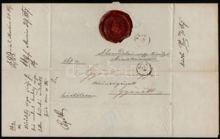 1867 A m. kir. honvédelmi minisztérium sokszorosítási eljárással másolt hivatalos levele Győr vármeg...