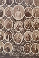 1863 Deutscher Fürstentag zu Frankfurt am Main, tablókép, Fotograf C. Kuhn, Verlag von Heinich Kelle...