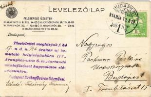 1914 Budapest Székesfőváros Gázművei reklámlap. Boldog vagyok mióta gázzal világítok, fűtök, sütök-f...