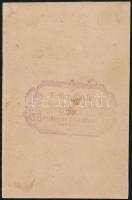 cca 1900 Zsidó férfi portréja, keményhátú fotó Erdős Gyula újpesti műterméből, hátulján pecséttel je...