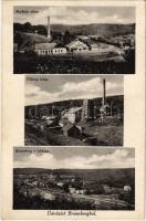 1935 Sopron, Oedenburg; Brennbergbánya, Borbála akna, Villanytelep, erőmű, iparvasút