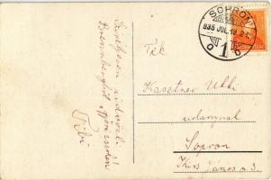 1935 Sopron, Oedenburg; Brennbergbánya, Borbála akna, Villanytelep, erőmű, iparvasút