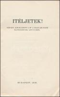Ítéljetek! Néhány kiragadott lap a magyar-zsidó életközösség könyvéből. Szerk.: Vida Márton. Bp., 19...
